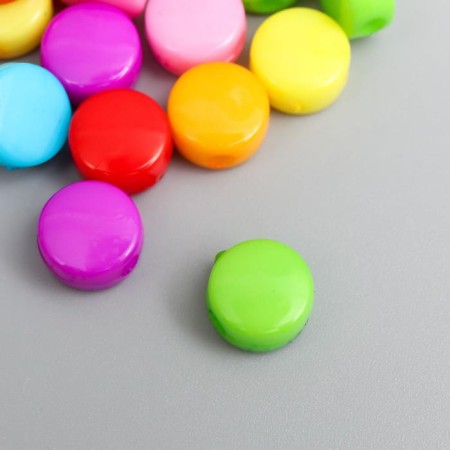 Beads for creativity Plastic "Color Coarse" set of 120 pcs 0.3x0.6x0.6 cm-2