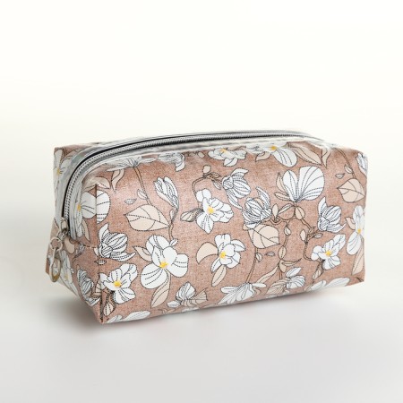 Lightning cosmetic bag, brown color