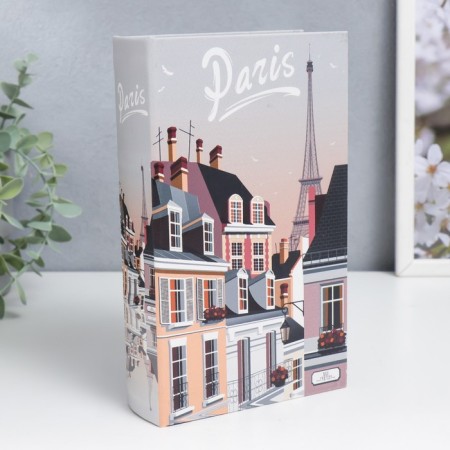 Safe Brush Tree leatherette "Streets of Paris" 21x13x5 cm