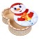 The workpiece for creativity "Casket. Snowman "(with UV seal)