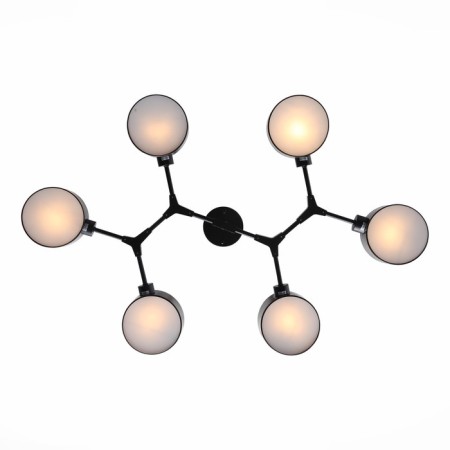 Ceiling EVOLUCE lamp. Sle183402-06. Gemento. 6x60 W, E14, 73x95.5x32 cm, black color-11