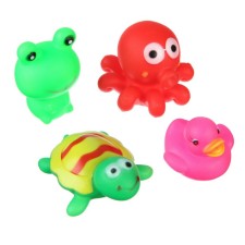 A set of rubber toys for the bath 
