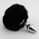 Anal traffic jam with a fluff of the oksa, silver sleeve 28 mm, tail 90 mm, black