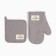 Set of kitchen. Ethel ECO, col. Gray: mittens 20x28 cm, take 19x19 cm, 70% HL, 30% linen, vati