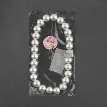 Picking for curtains “Pearl beads”, D = 1.5 cm, 39 cm, white color-2
