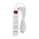 Extension cord Standard 3 Nests, 3m, 3x1.0mm², C/Z, with a switch, 2 USB, white Rexant