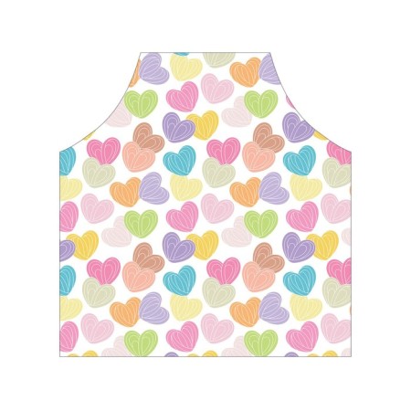 Apron kitchen with a photocrint "Caramel hearts", adjustable, size OS-2