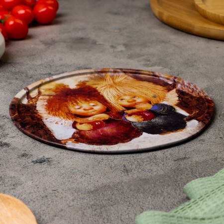 Decorative plate "Sweet Life", 20 x 0.4 x 0.32 cm, metal-1