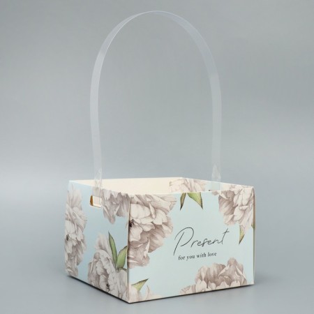 Carriage of moisture resistant for flowers "Flowers", 15 x 10 x 13 cm-2