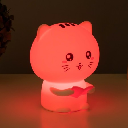 Night-mock "kitten" LED from USB and battery 12x10x16.3 cm Risalux-3