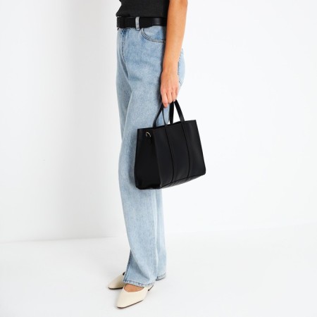 Bag Female Tout with zipper, black color-8