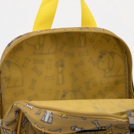 Baby backpack on lightning, external pocket, yellow color-3