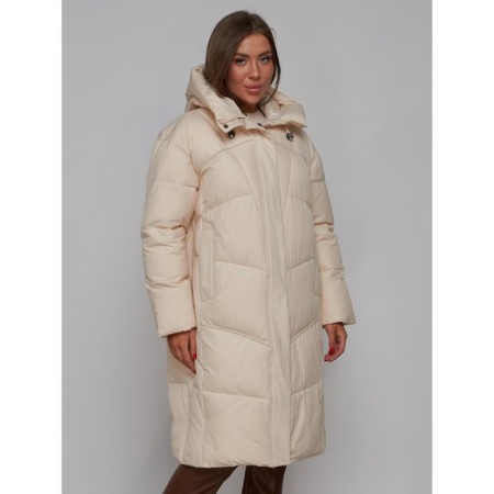 Coat insulated winter female, size 48, color light-beige-11