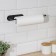 Holder for paper towels of a suspended share 26 × 1.5 × 12 cm, black color
