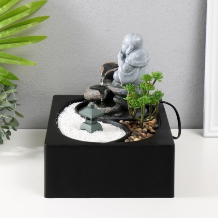 The desktop fountain from the network, backlight "Hothee on the Stones" 29x21x22 cm-4