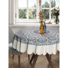The tablecloth “Circular flowering”, round, Saten, D = 150 cm