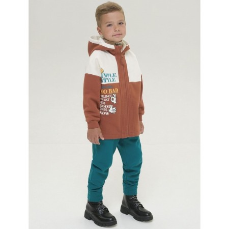 Sweatshirt for boys, height 92 cm, ocher color-6