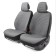 Front seats Car Performance, 2 pcs, Fiberflax (flax), gray