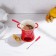 Ceramic set for Fondu "Glacock", 300 ml, 2 skewers, red color