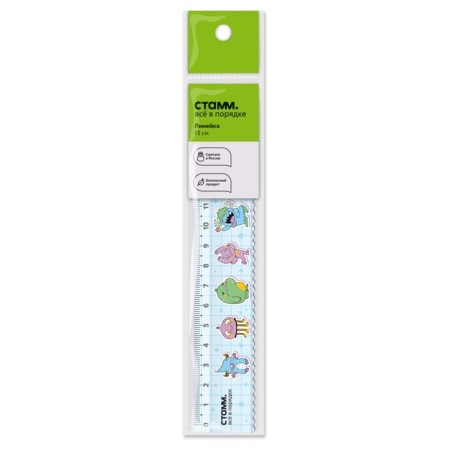 Line 15 cm, Istanm "monsters", plastic, with a wavy edge, euro suspension-1