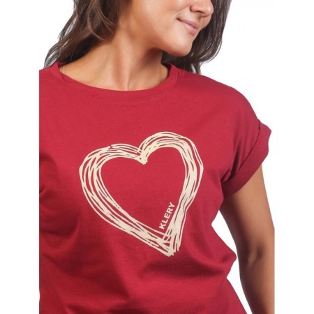 Female T -shirt, size 44, burgundy color-4