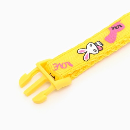 Two -layer collar with Fasteks "Bunny" 30 x 1 cm, yellow-4