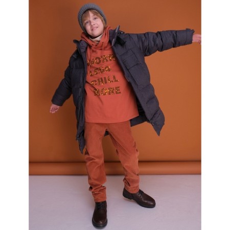 Sweatshirt for boys, height 128 cm, copper color-5