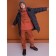 Sweatshirt for boys, height 128 cm, copper color