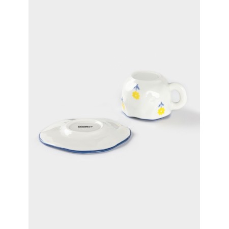 Tea couple 220 ml "Dandelion" manual painting, saucer 16*1.5 mug 12*9.5*7.5-4