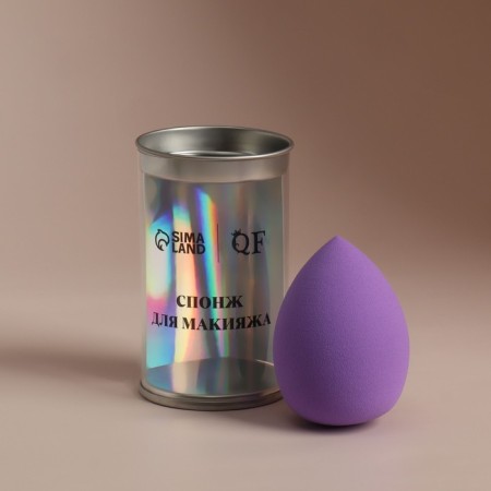 Makeup sponge in the “drop” case, 6 × 4 cm, increases when getting wet, the color of mix-9