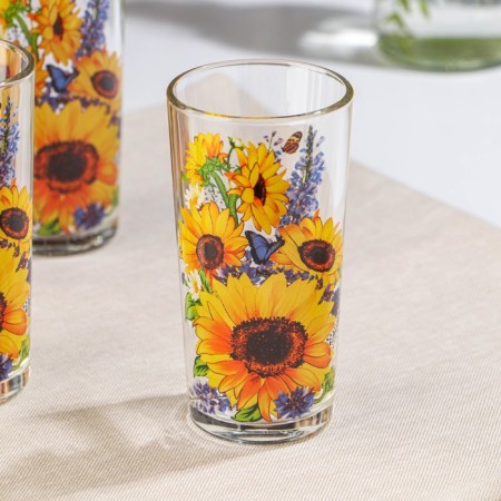 Set of glasses "Sunflower", glass, 230 ml, 6 pcs-1
