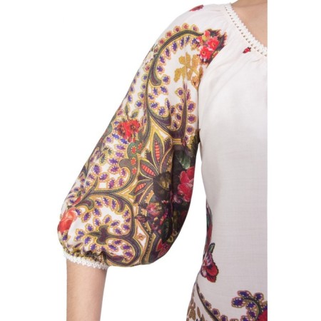 Female blouse, size 44, beige color-2