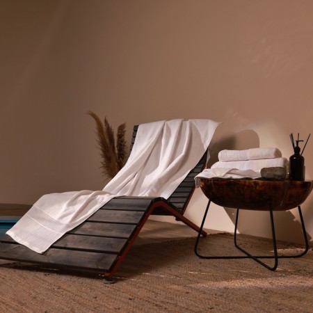 Trure -colored towel SL Home: Waffle "Blanc de Blanc" 100x180 cm, 100% cotton, 490 g/m2-5
