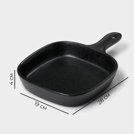 Ceramic dish for the supply of Magistro Carbon, 28 × 19 × 4 cm, black color-14