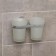Holder for dental brushes wall, Accoona A11104, 2 glasses, glass, chromium