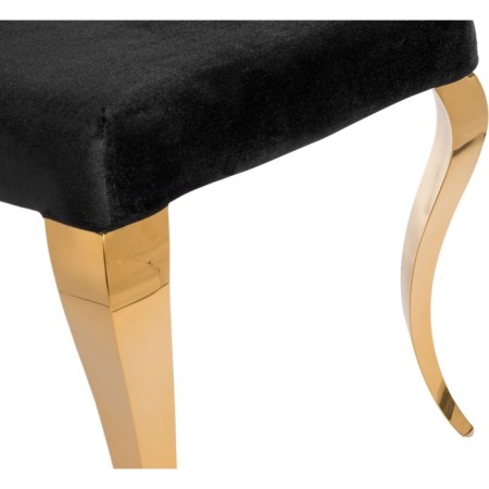 Stool on a metal frame ODDA Metal/fabric, gold/black 50.5x65x91 cm-7