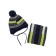 Knitted set for a boy: hat and snood, size 52