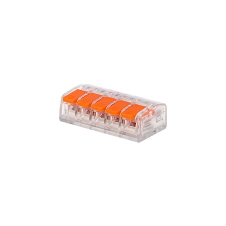Universal compact terminal of QMS 221-415, 5-para-breeding up to 4.0 mm² (blister 10 pcs./Union) Rexant 10