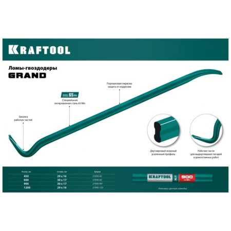 Lom-GvoDoder KRAFTOOL 21900-90, 900 mm, 30x17 mm, forged double-breed-1