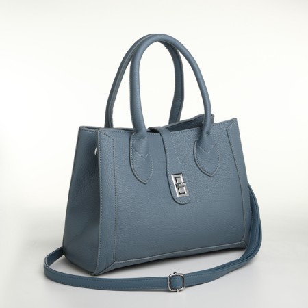 Women's bag with zipper, Textura, average size, blue color-1
