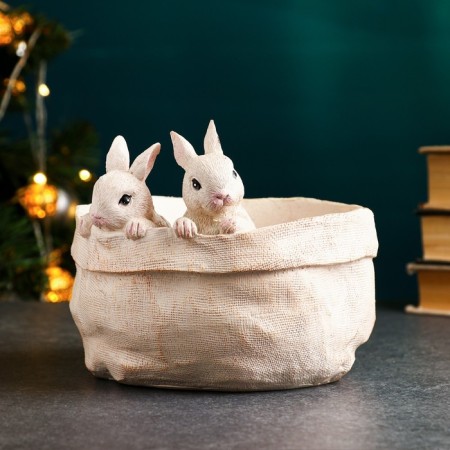 Kashpo "bunnies in a bag" 18x18x16cm, 0.9 liters