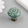 Handle for the casket ceramics, metal "flower" green 3.4x3.4x3.4 cm