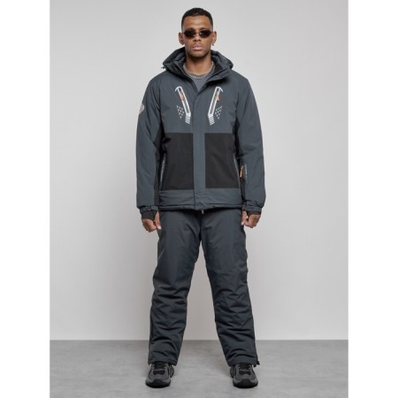 Male winter ski costume, size 48, dark gray color