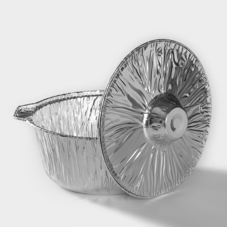 Cauldrons form for baking (pan with a lid) from foil, 2 liters-1