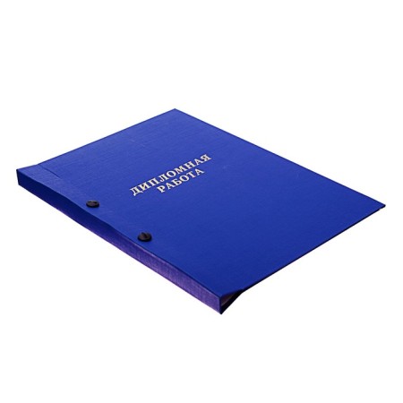 A4 Diploma Folder on Bolts, Bumvinyl, without paper, blue color (capacity up to 300 sheets)-1
