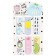 A set of magnetic bookmark for books Calligrata 6 pieces, "Fruits/berries", mix