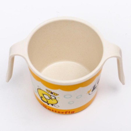 Bamboo nursery mug with handles, 170 ml., Color and pattern mix-6