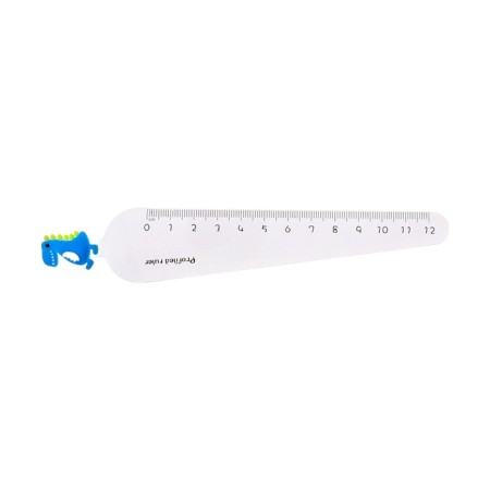 Plastic line 12 cm "dinosaurus", blue