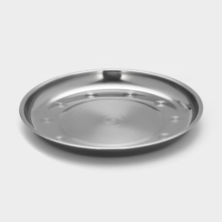 Stainless steel plate, 750 ml, d = 23 cm