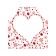 Apron kitchen with a photographic appliance "Heart from flowers", adjustable, size OS
